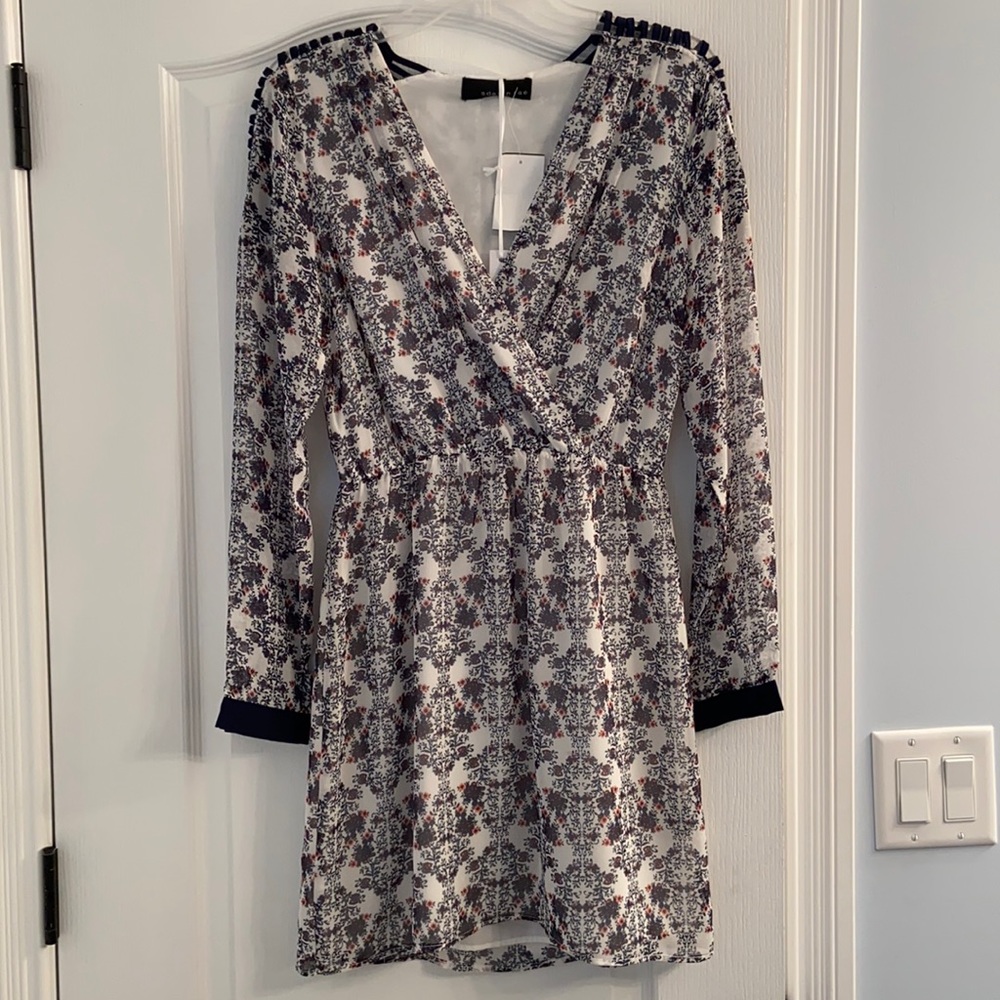 Cute Long Sleeve Dress with Elastic Waist